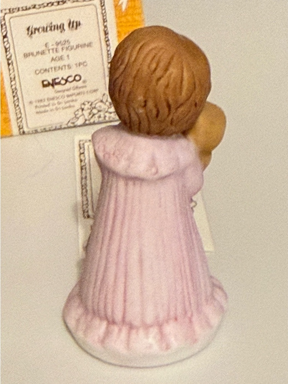Enesco Porcelain Growing Up Brunette Figurine Age 1 - Picture 2 of 5